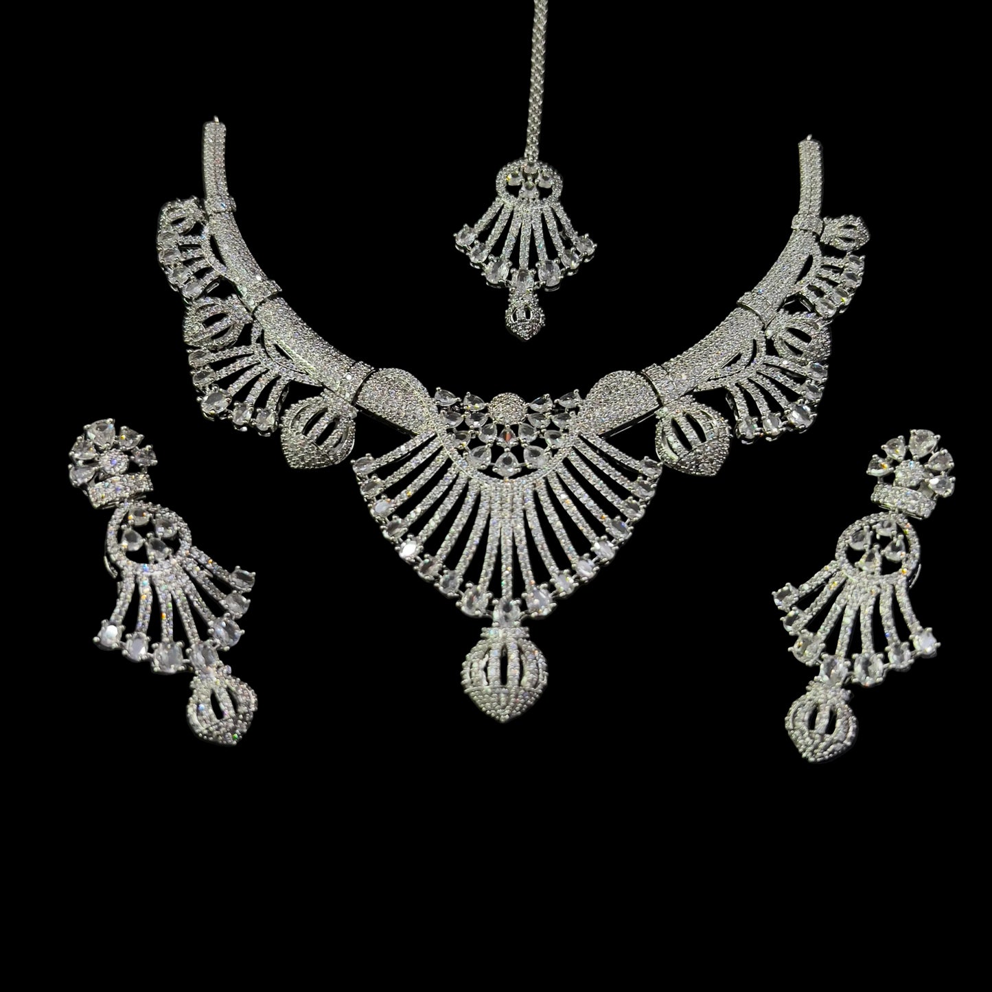 “AD-1 Carrot   Necklace Set – Gold-Plated Jewelry with Original Stones for Weddings & Parties” SA jewelry pk