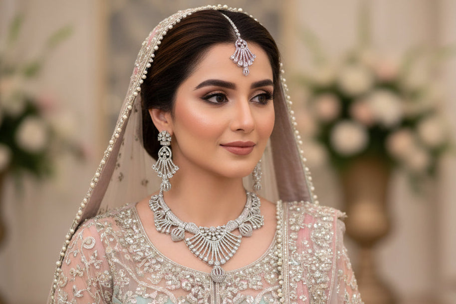 “AD-1 Carrot   Necklace Set – Gold-Plated Jewelry with Original Stones for Weddings & Parties” SA jewelry pk