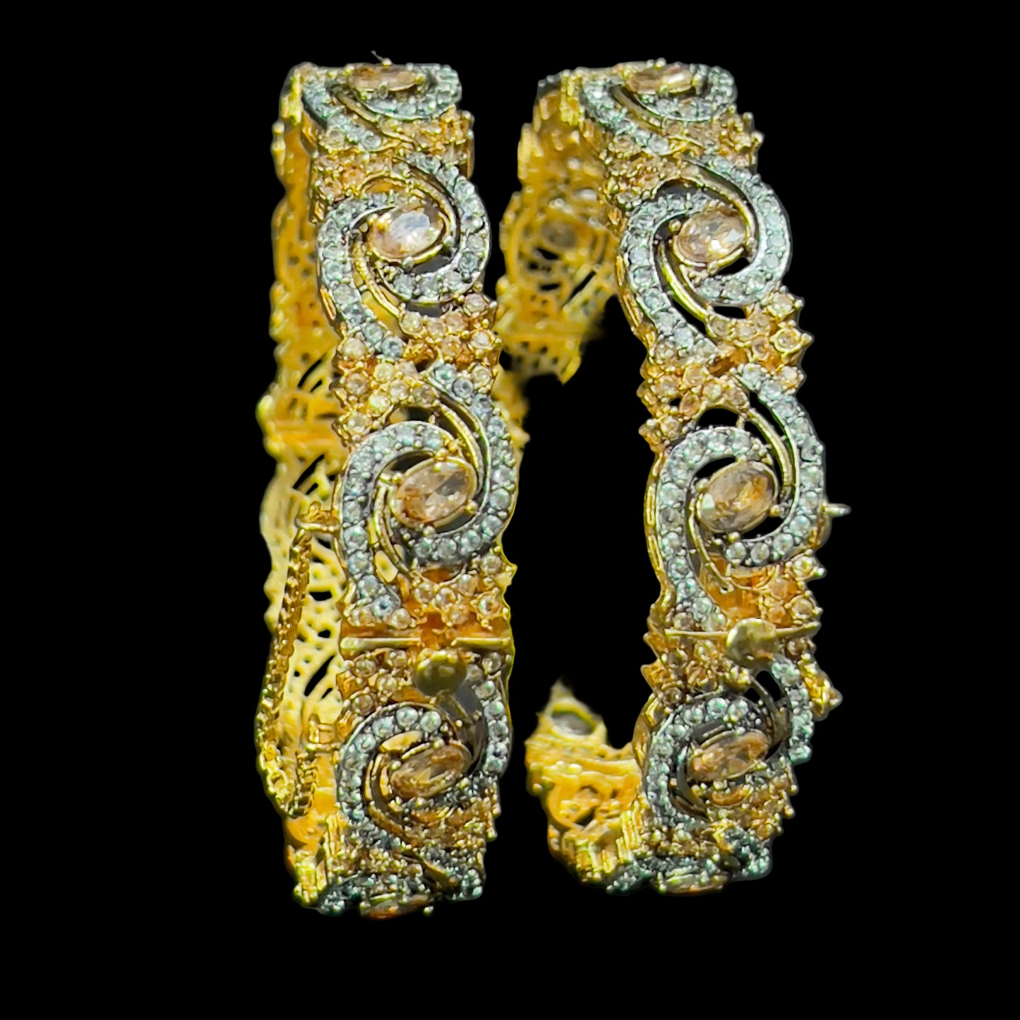 Gold plated openable bangles SA jewellery pk