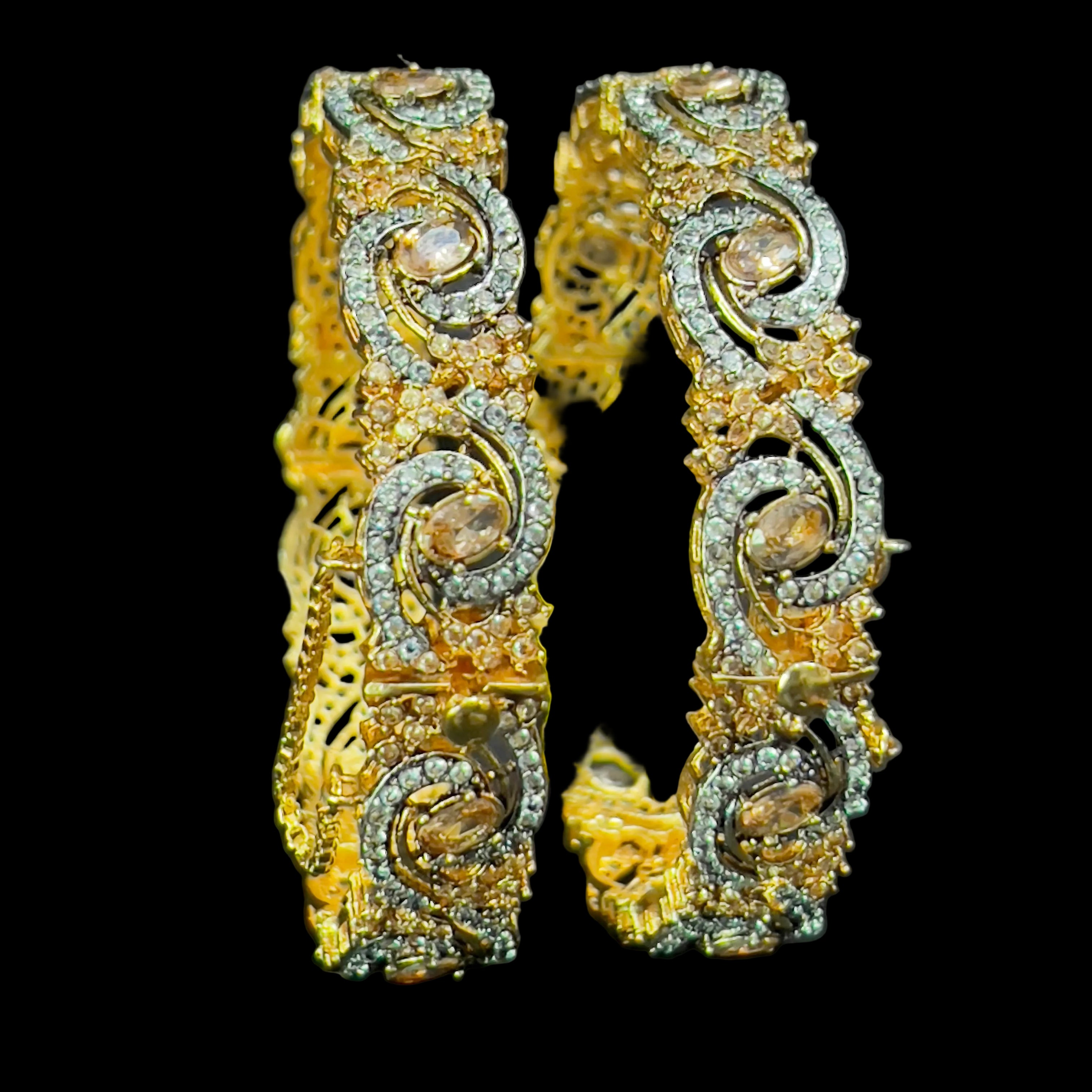 Gold plated openable bangles SA jewellery pk