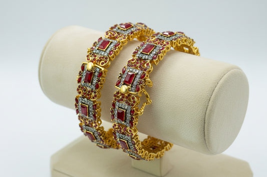 Gold plated openable bangles SA jewellery pk
