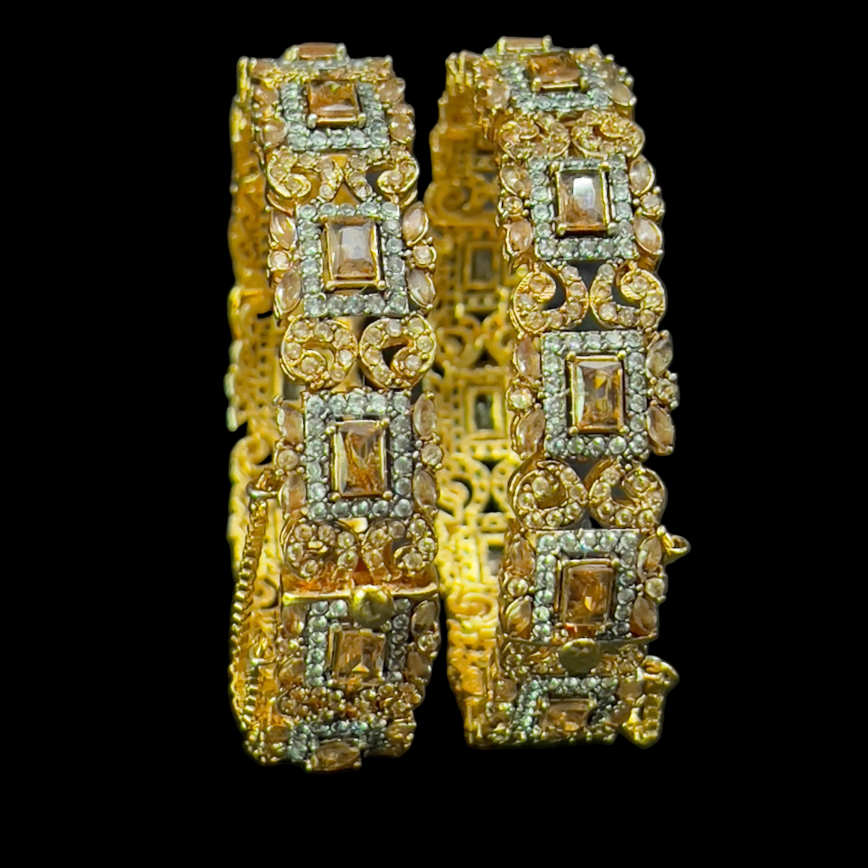 Gold plated openable bangles SA jewellery pk