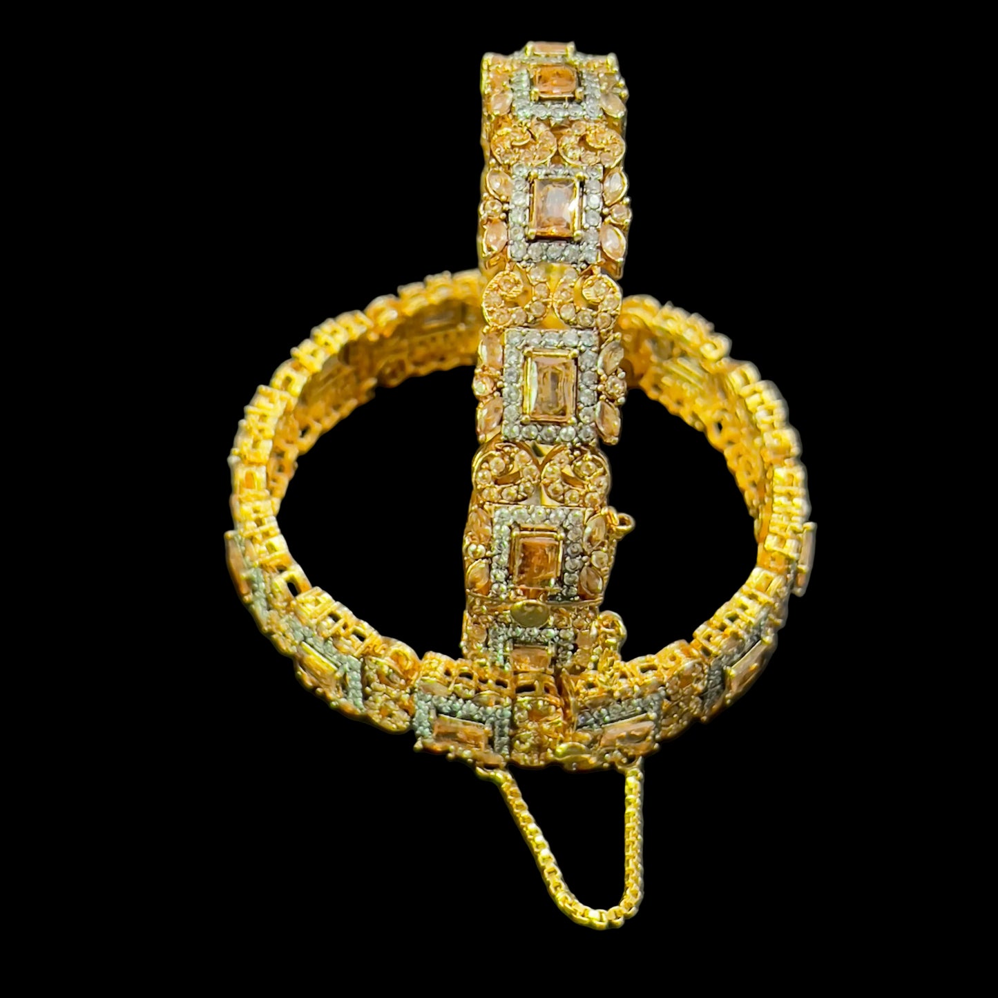 Gold plated openable bangles SA jewellery pk