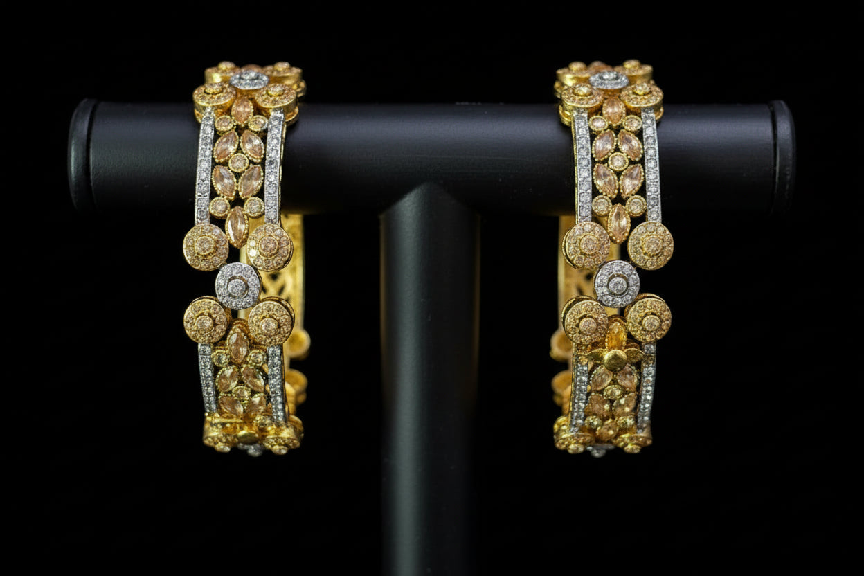 Gold plated openable bangles SA jewellery pk