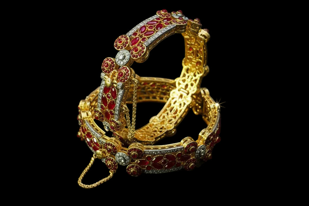 Gold plated openable bangles SA jewellery pk