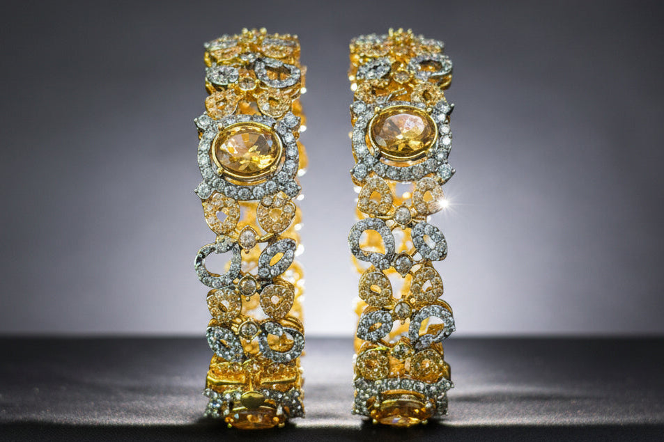 Gold plated openable bangles SA jewellery pk