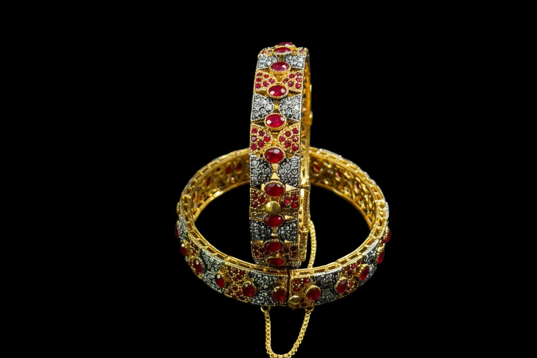 Gold plated openable bangles SA jewellery pk