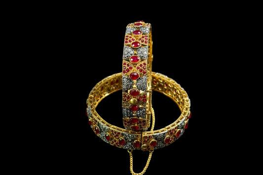 Gold plated openable bangles SA jewellery pk