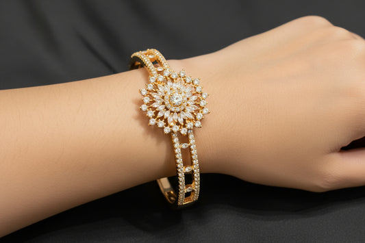 American Diamond jadao stones openable Brecelet