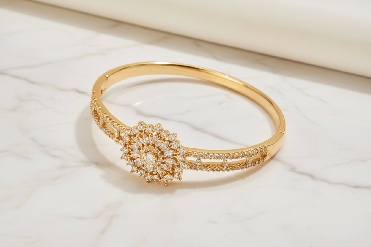 American Diamond jadao stones openable Brecelet