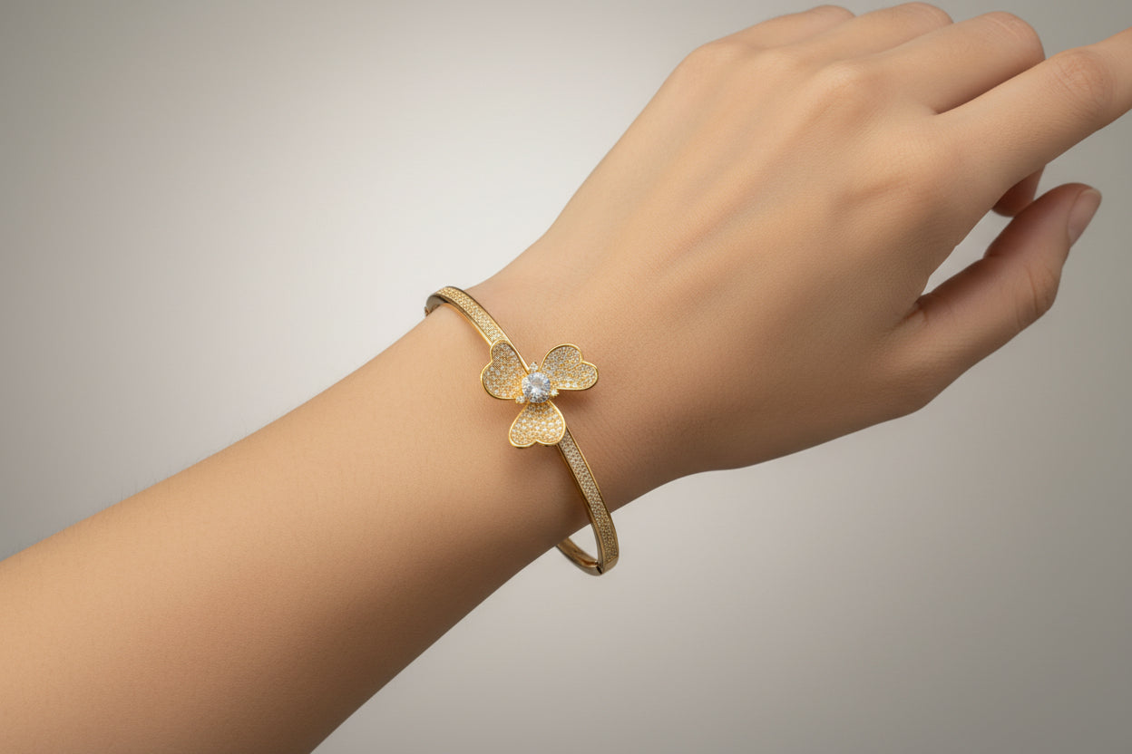 American Diamond jadao stones openable Brecelet