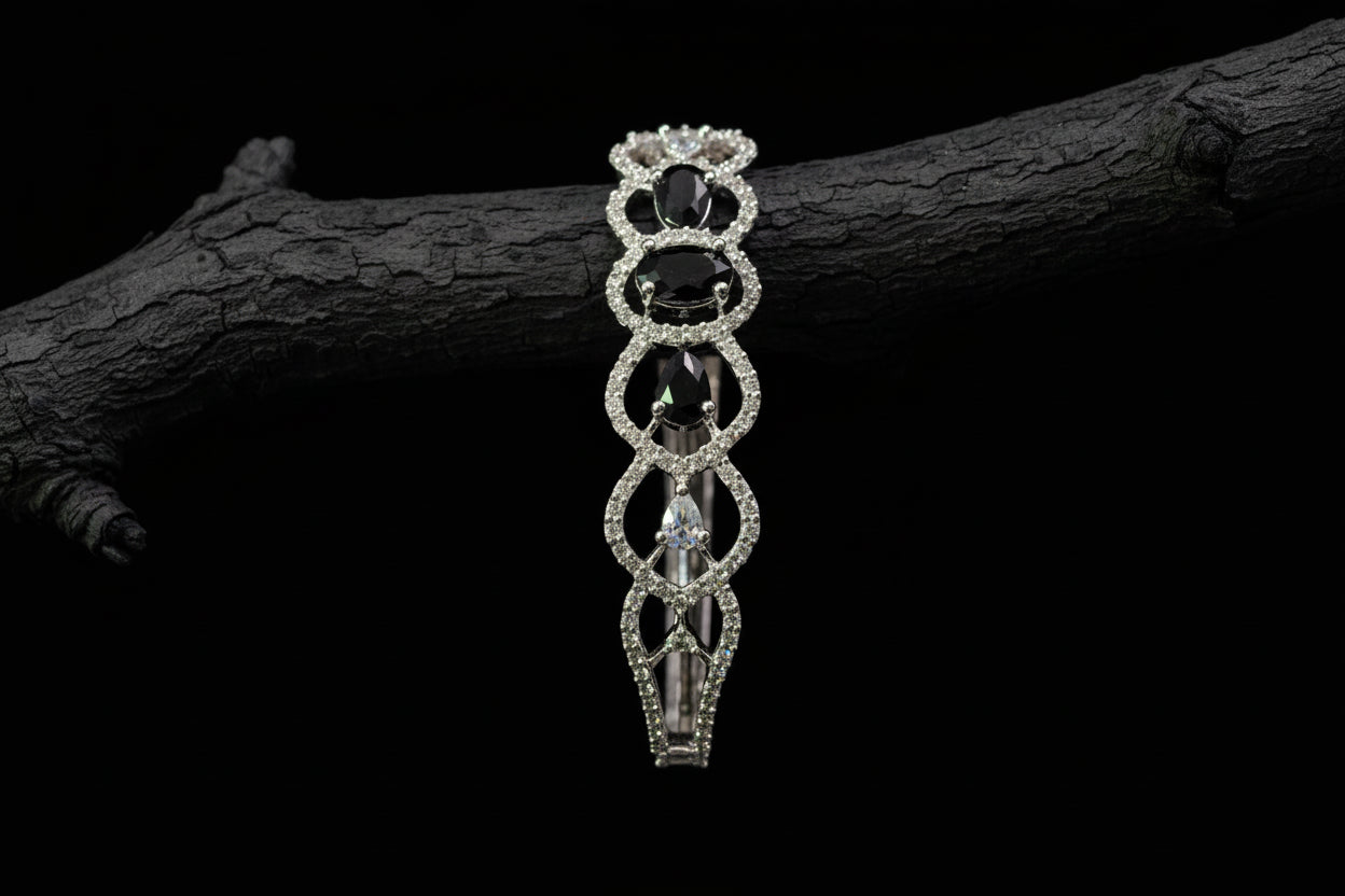 American Diamond jadao stones openable Brecelet