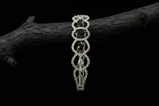 American Diamond jadao stones openable Brecelet