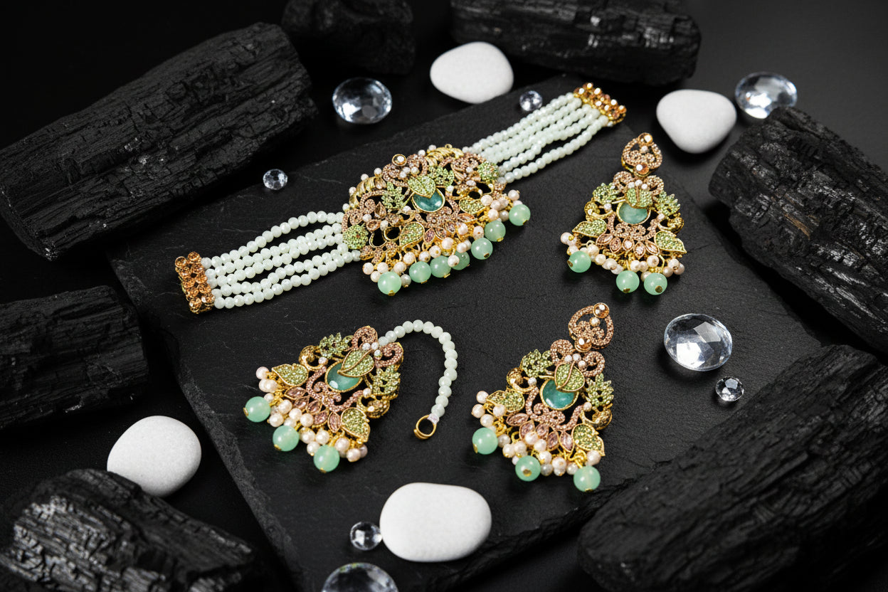 Turkish choker  set with teeka S A jewellery pk