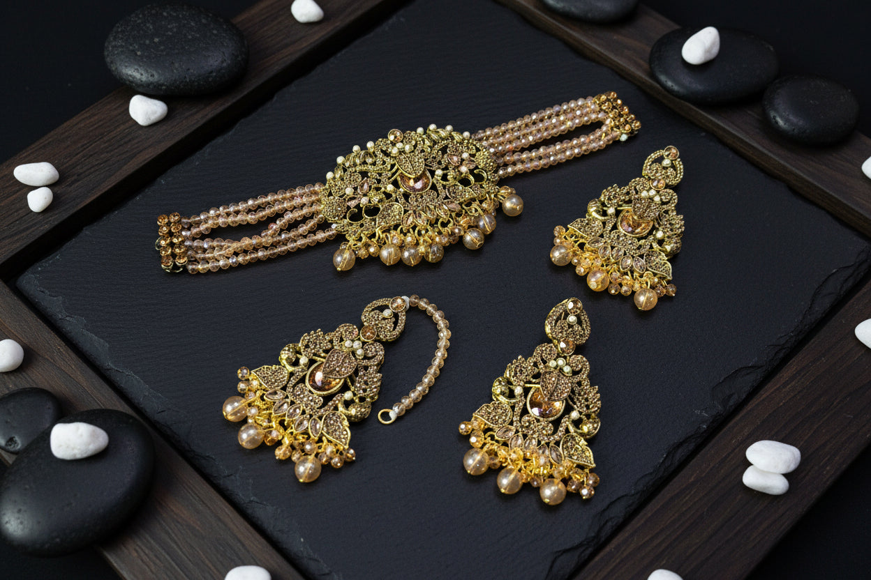 Turkish choker  set with teeka S A jewellery pk