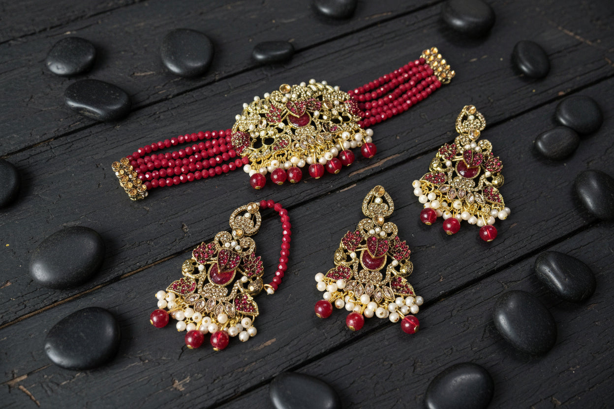 Turkish choker  set with teeka S A jewellery pk