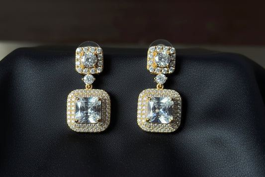 Earring American Diamond jadao stones SA jewellery pk