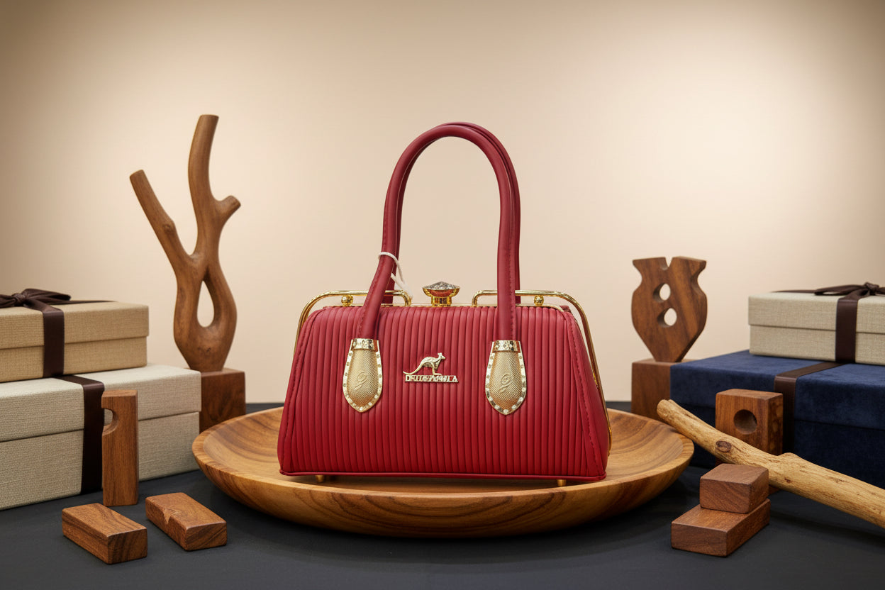 Elegant Blush Quilted Handbag | Top Handle & Shoulder Strap | Faux Leather Crossbody SAjewellerypk.com