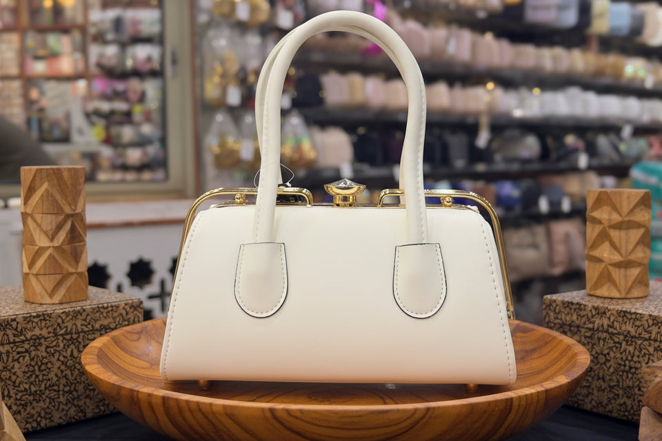 Elegant Blush Quilted Handbag | Top Handle & Shoulder Strap | Faux Leather Crossbody SAjewellerypk.com