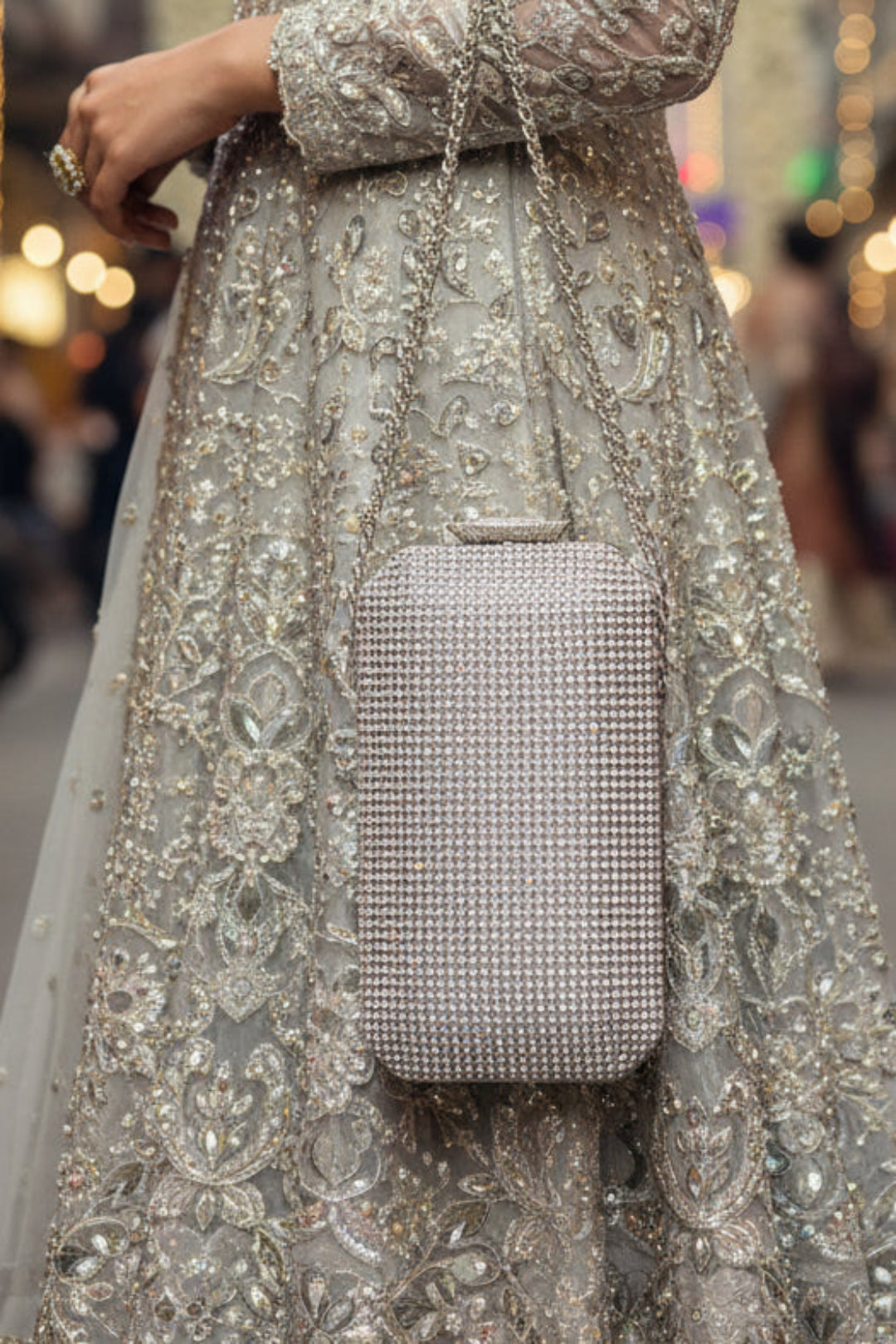 Elegant  crystal Bottle Style clutch  evening purse SA jewellery pk