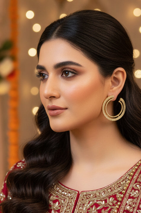 One Karat AD Zircon Earrings SA Jewellery PK