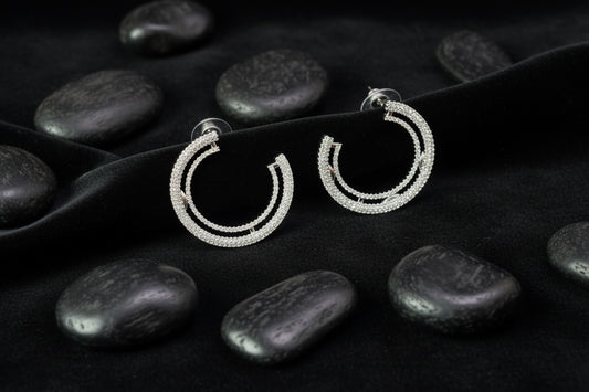 One Karat AD Zircon Earrings SA Jewellery PK