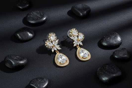 One Karat AD Zircon Eaerrings SA Jewellery PK
