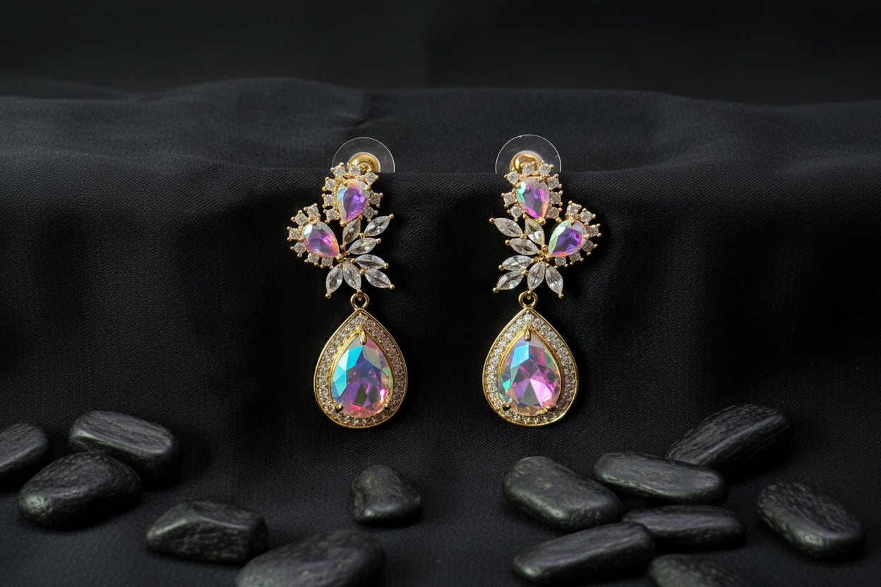 One Karat AD Zircon Eaerrings SA Jewellery PK