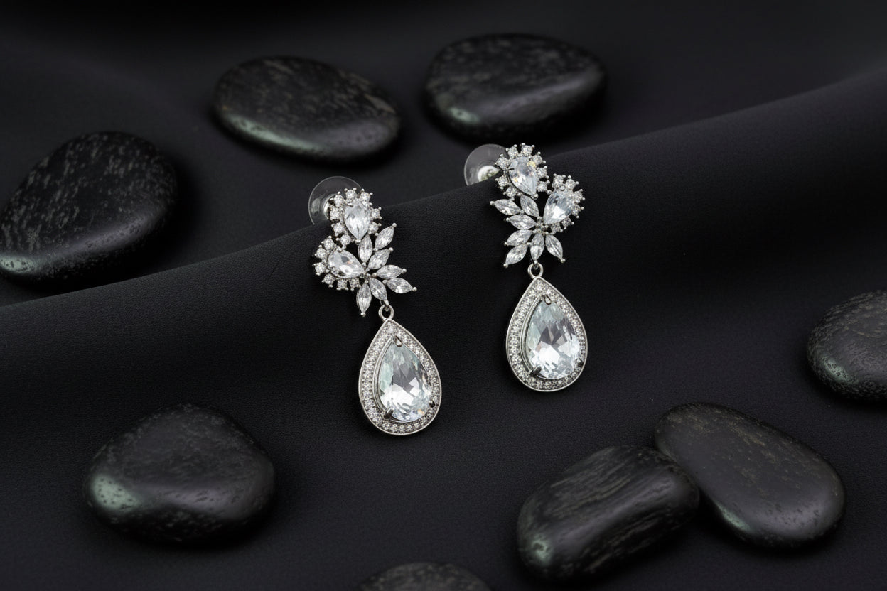 One Karat AD Zircon Eaerrings SA Jewellery PK