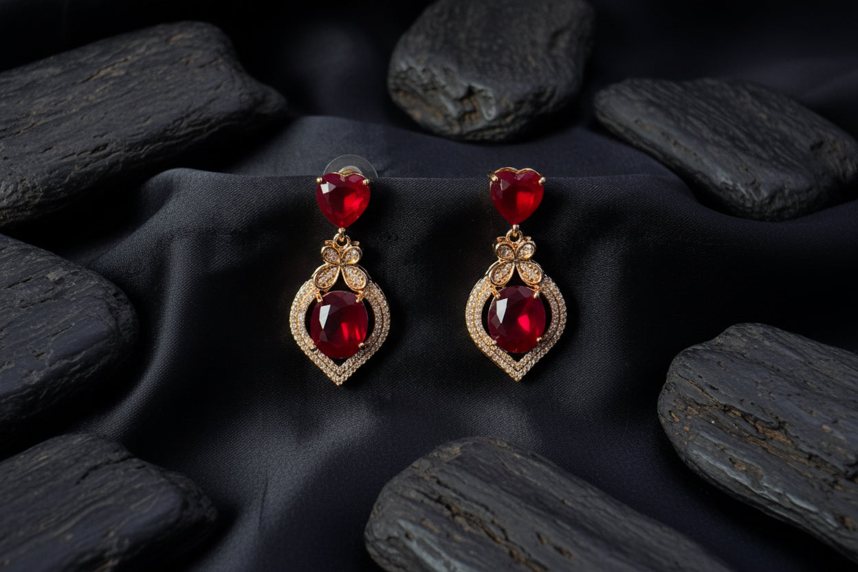 ONE Karat AD Zircon Earrings SA Jewellery pk
