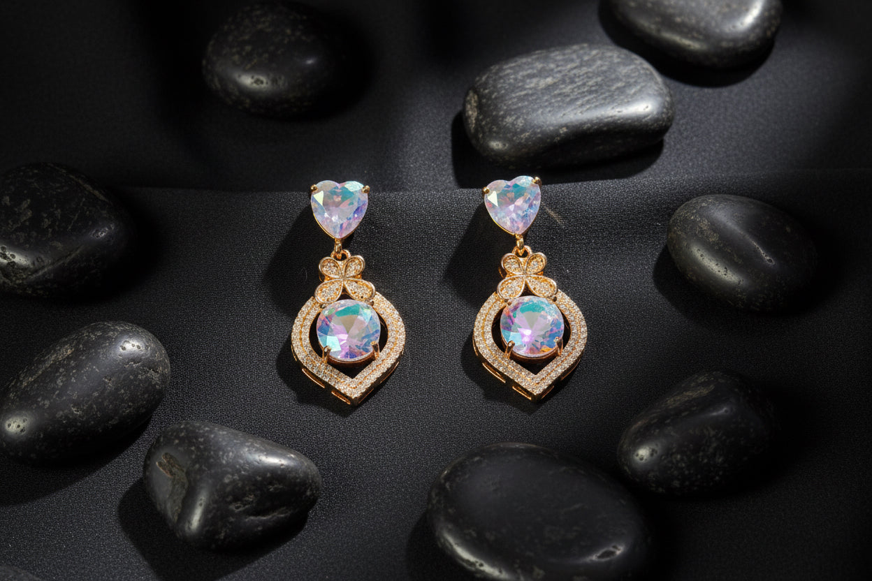 ONE Karat AD Zircon Earrings SA Jewellery pk
