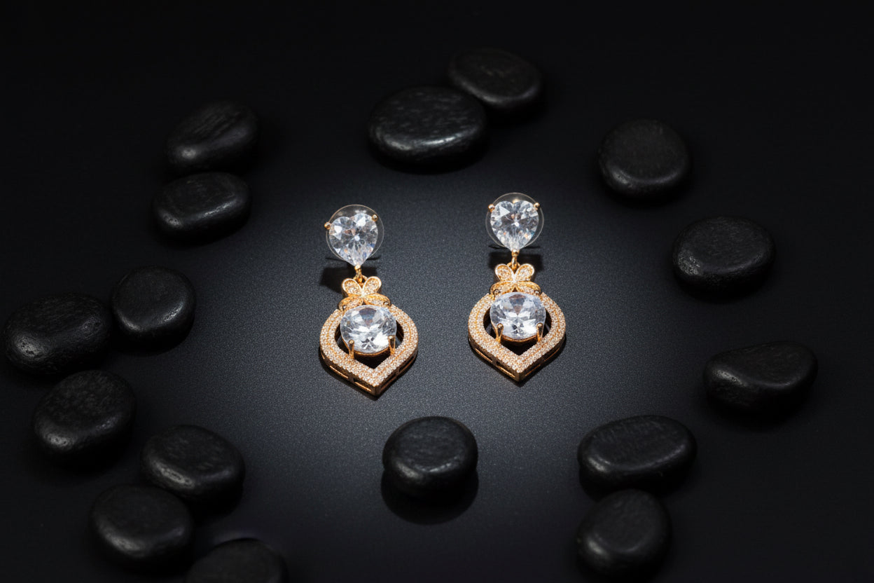 ONE Karat AD Zircon Earrings SA Jewellery pk