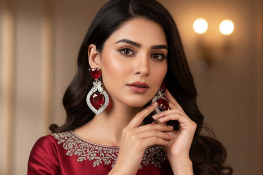 ONE Karat AD Zircon Earrings SA Jewellery pk