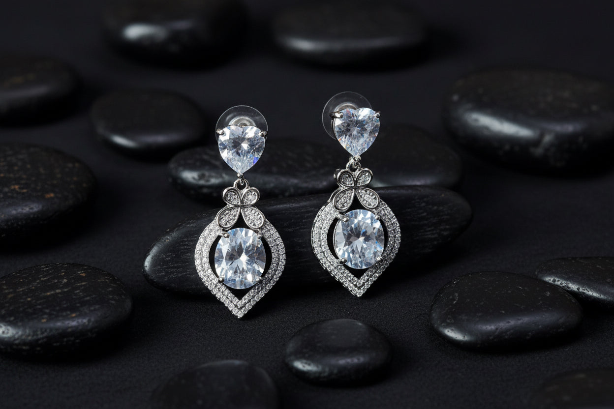 ONE Karat AD Zircon Earrings SA Jewellery pk