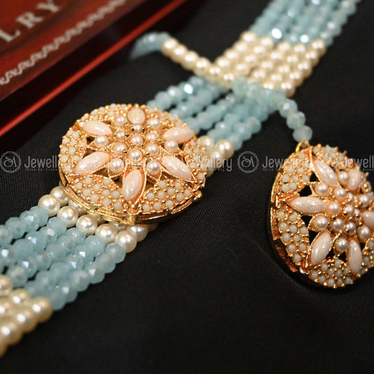 Elegant Light Ferozi Choker Set