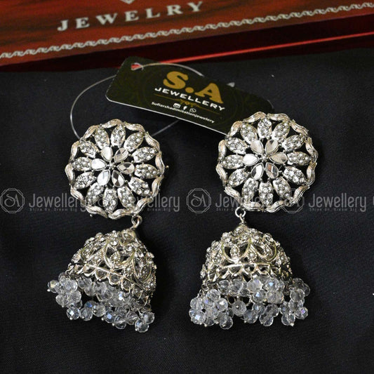 Elegant Silver Jhumki