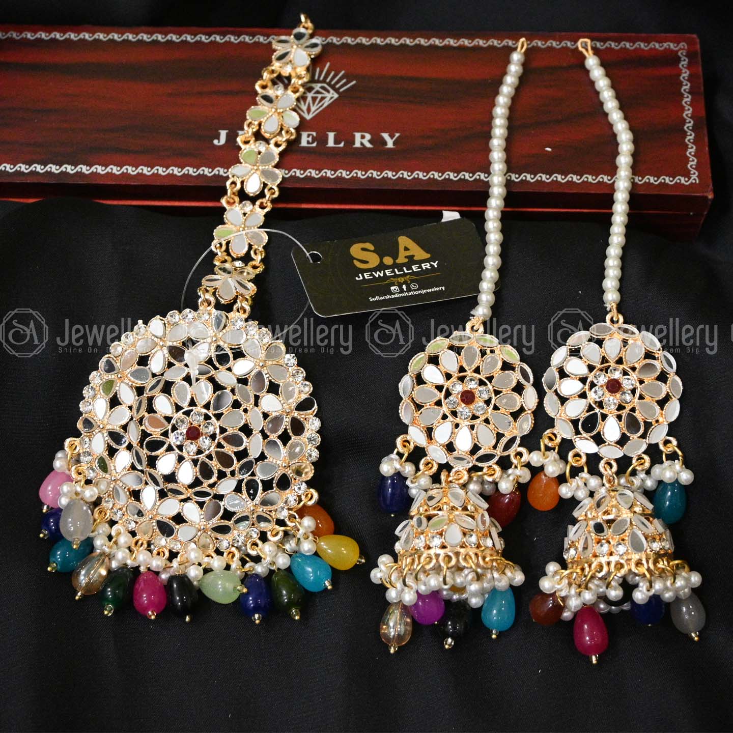Vibrant Multi-Color Jhumki with Bindi
