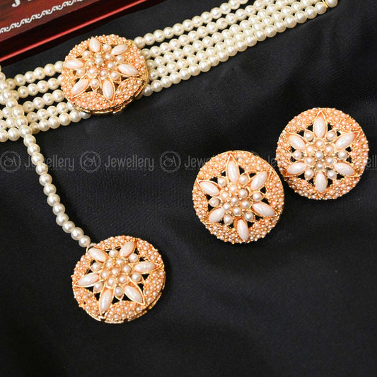 Luxurious Champagne Choker Set