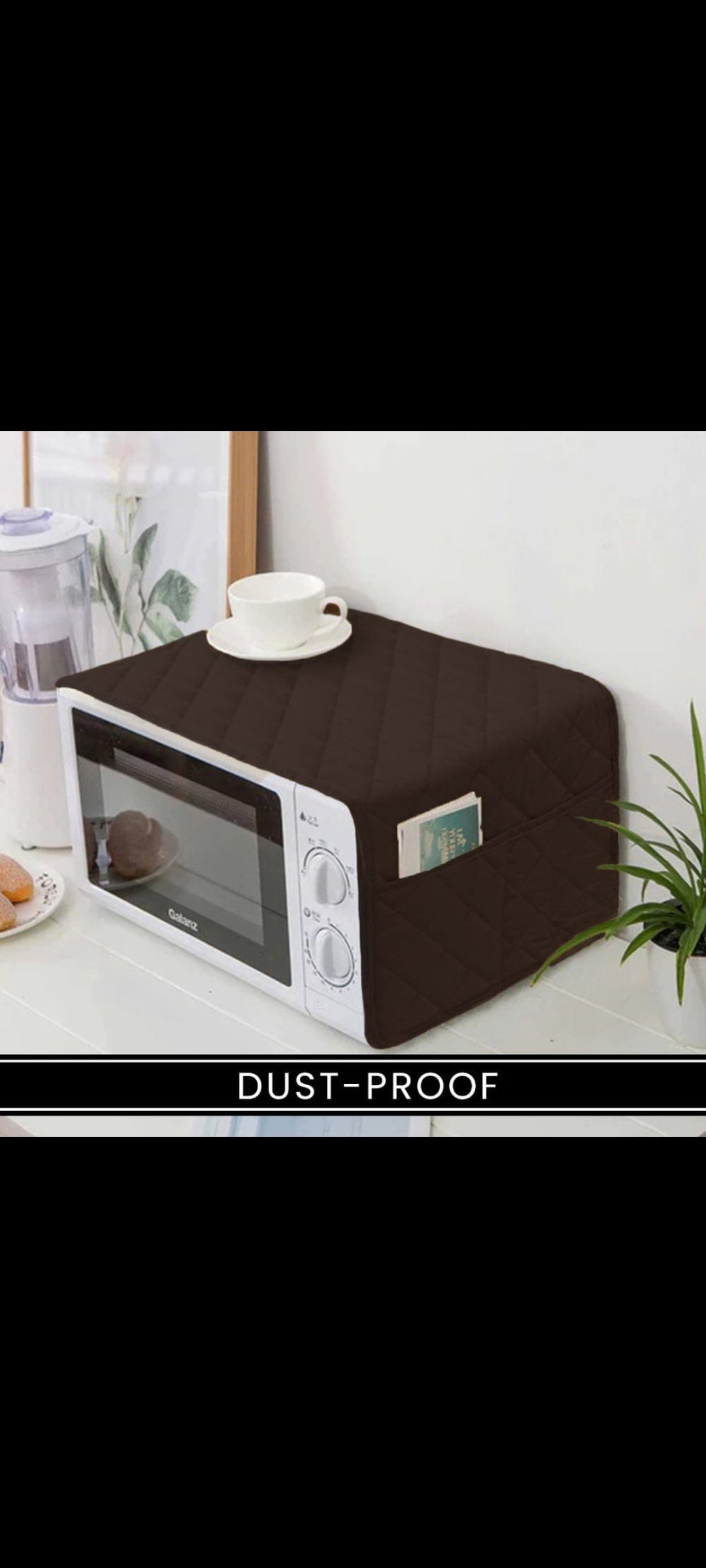 Premium Dustproof Oven Cover with Side Pockets – Elegant & washable SA jewelry pk
