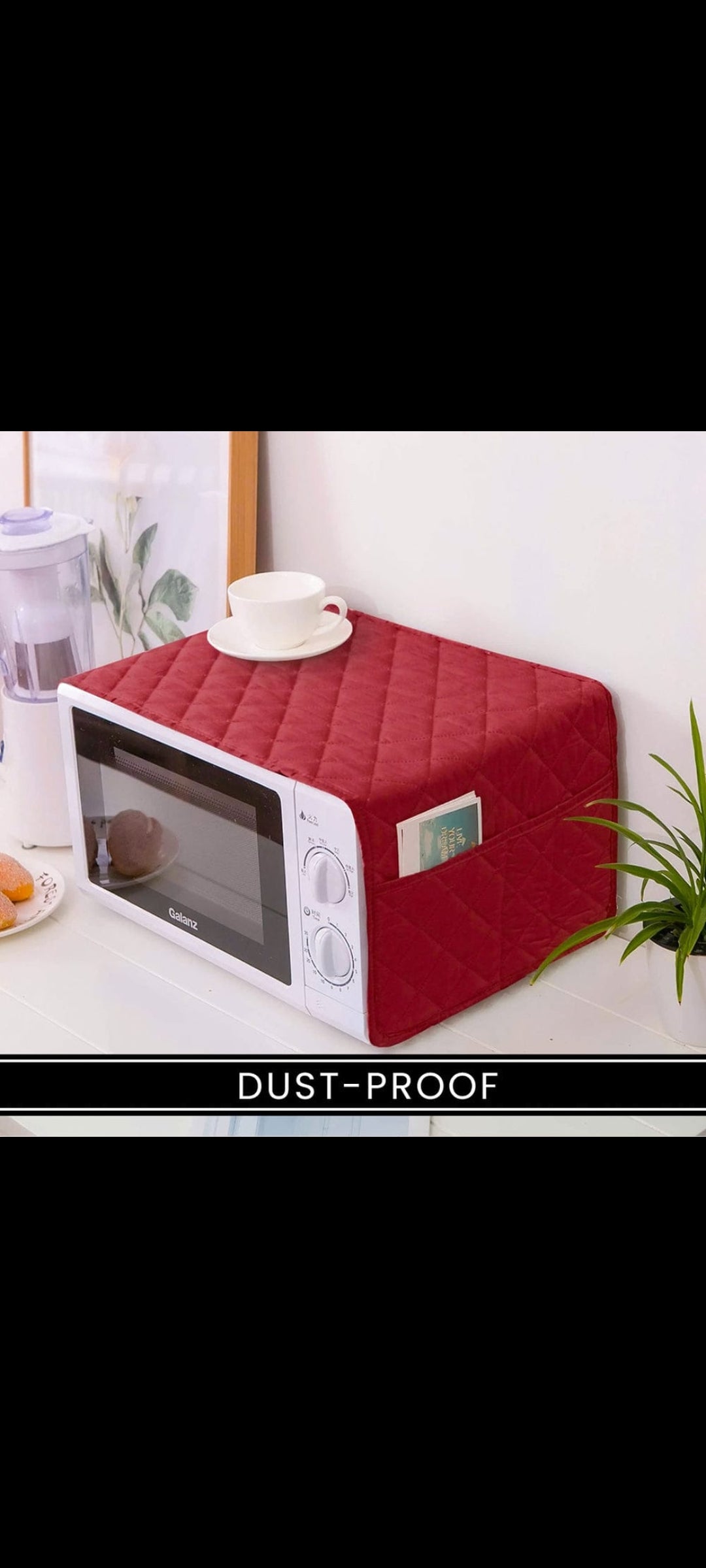 Premium Dustproof Oven Cover with Side Pockets – Elegant & washable SA jewelry pk