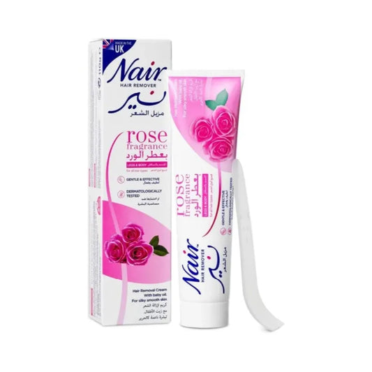 Nair hair removal cream Rose fragrance for silky and smooth skin 110g