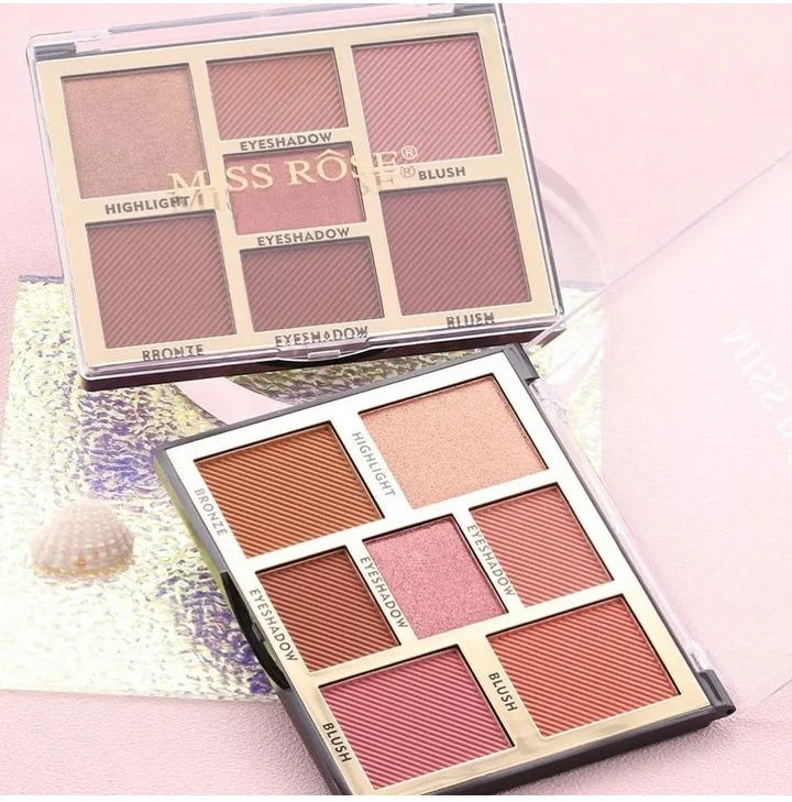 MISS ROSE FACE PALETTE 7 COLOR BLUSH