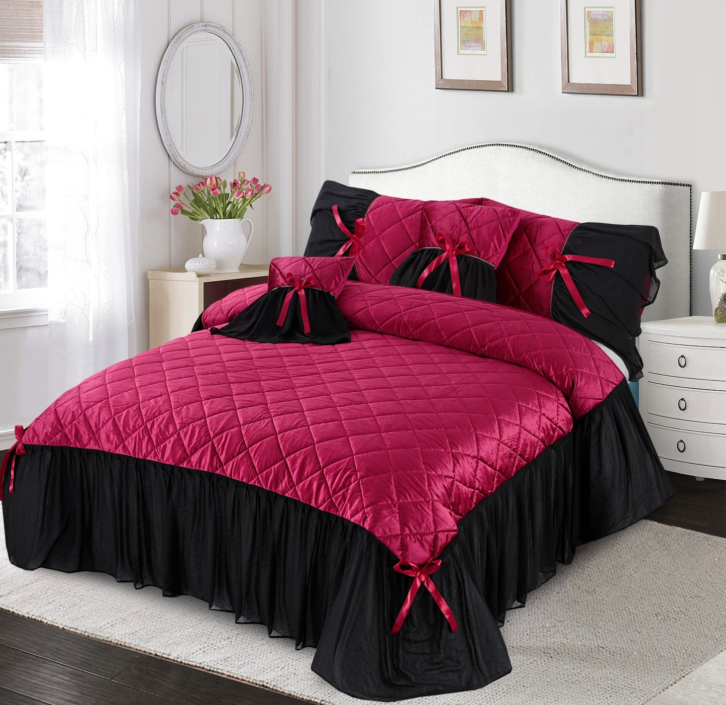 "Royal Glow Luxury Bedding – 5 PCS Set of Timeless Beauty & Softness