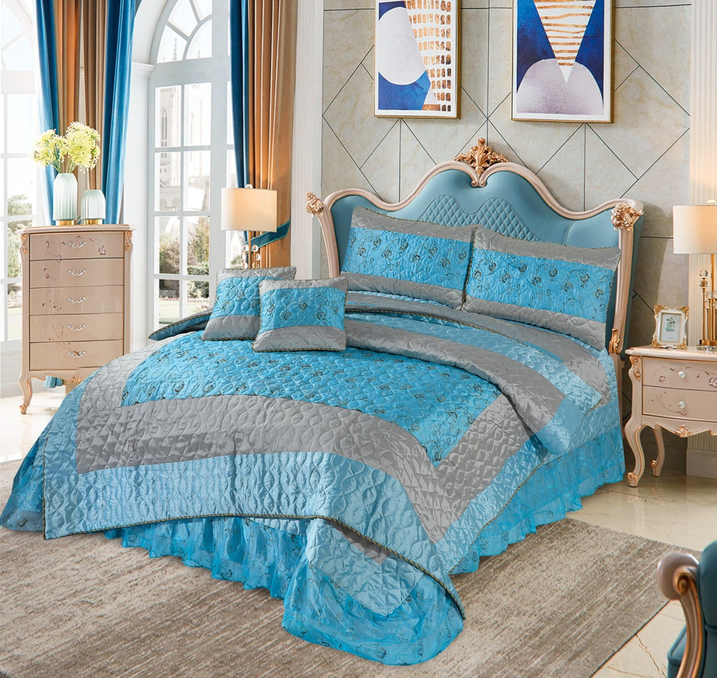GERBER QUILTED BEDSPREAD SET - 5 PCS