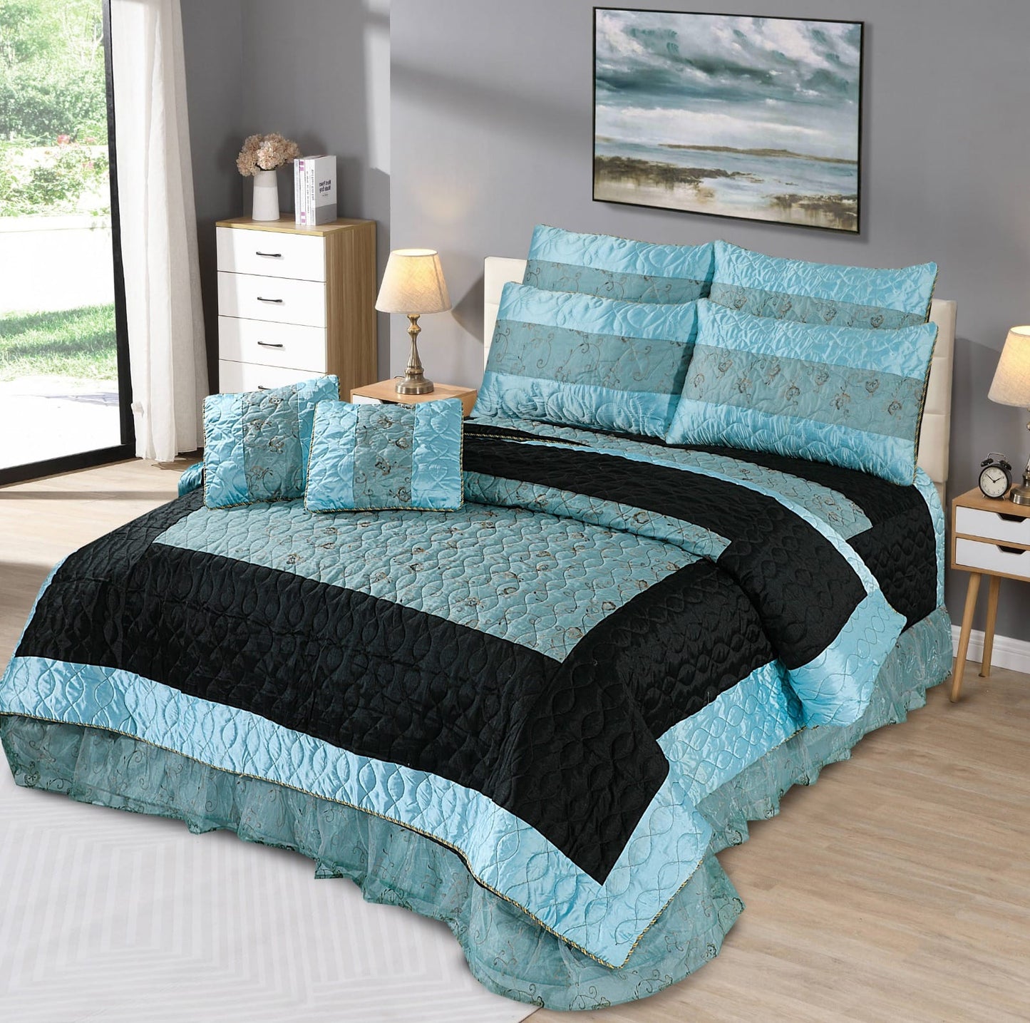 GERBER QUILTED BEDSPREAD SET - 5 PCS