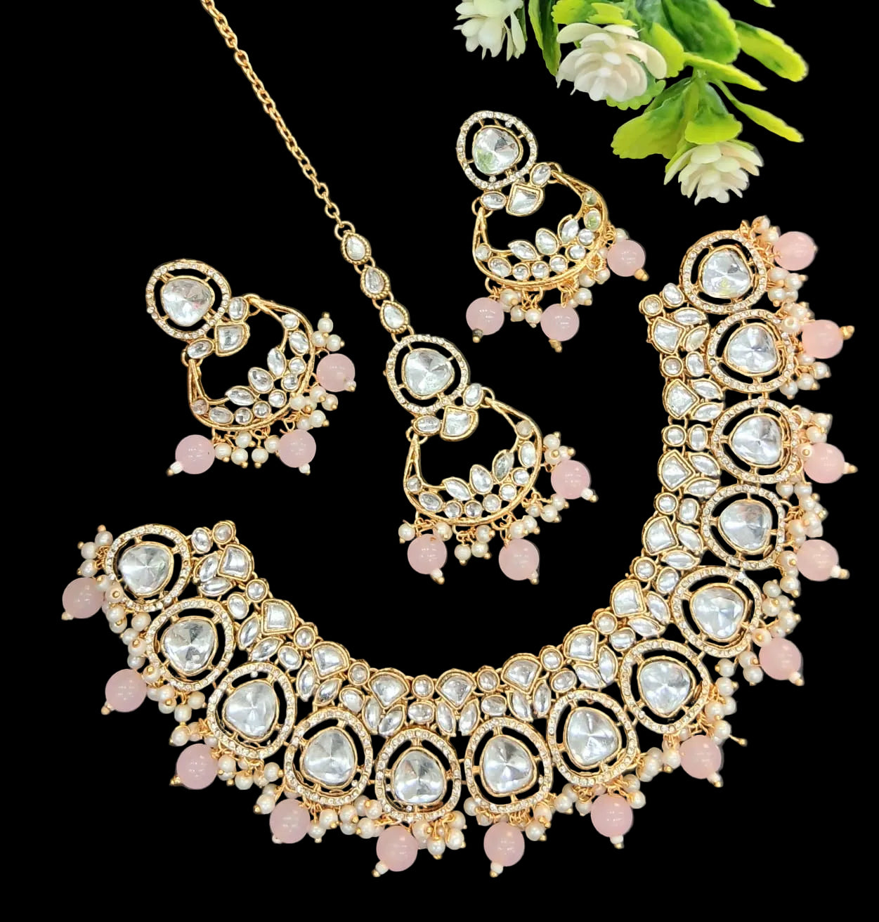 Premium Indian kundun Bridal set SA jewellery pk