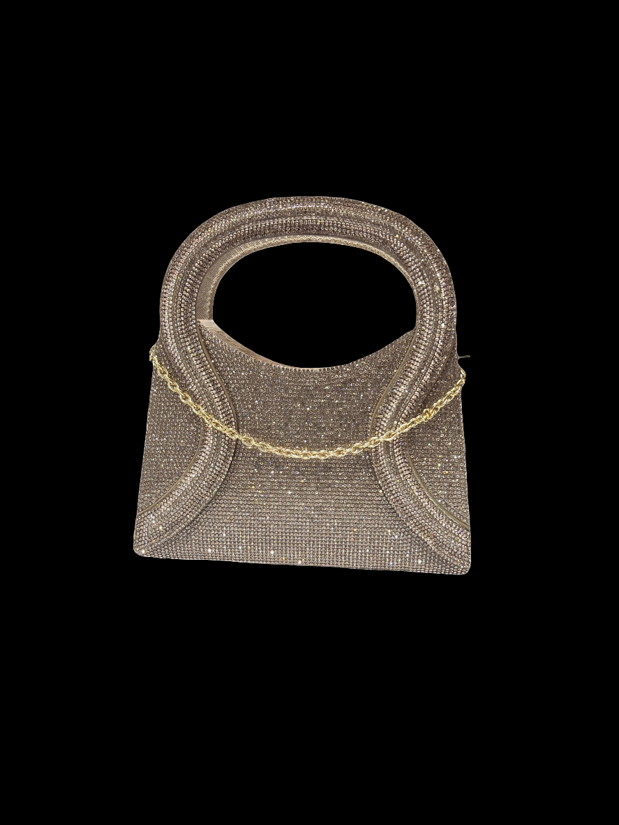 
Luxury Golden Stone Handbag  Full Crystal Rhinestone Party & Wedding Bag for Women SA jewelry pk 