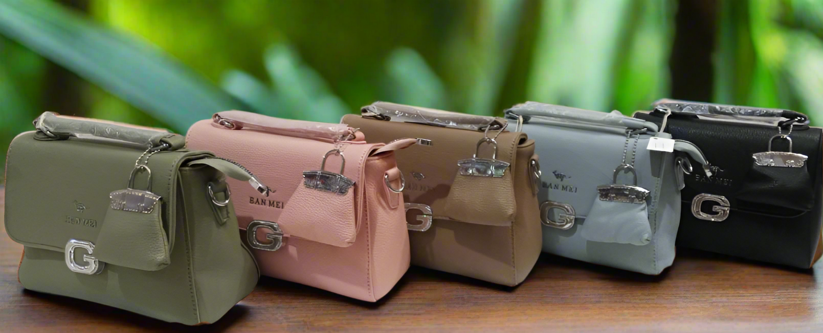 Premium Leather Mini Handbag with Side Hanging Pouch Stylish & Durable