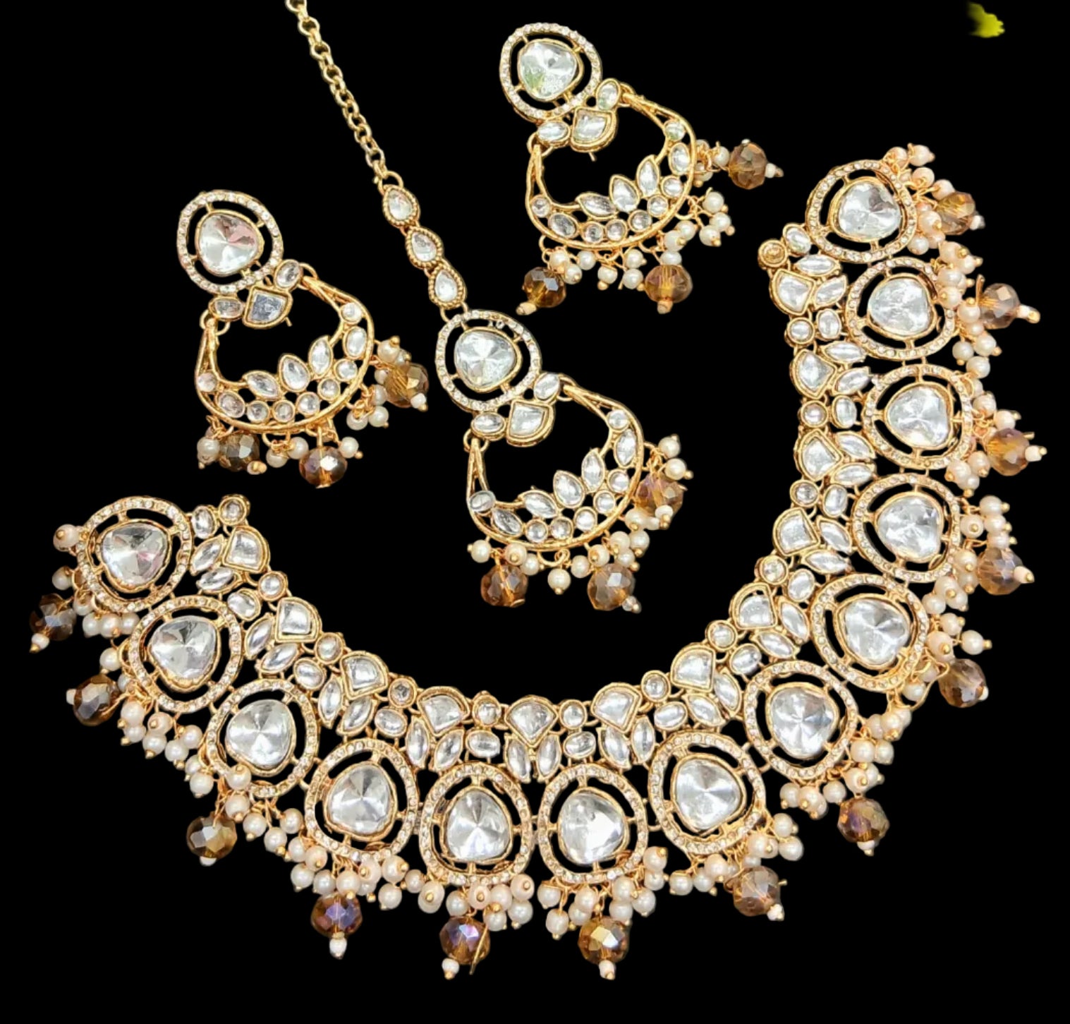Premium Indian kundun Bridal set SA jewellery pk