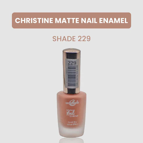 “Christine Matte Nail Enamel – All Shades Available – Long Lasting Nail Polish | SAJewelryPK”